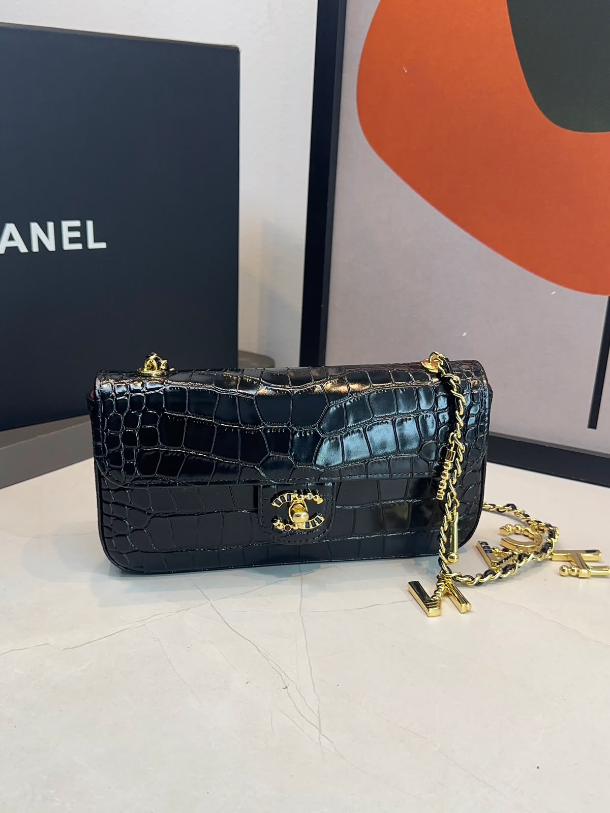 Bolsa Chanel Tiracolo flap Croco - Imagem 3