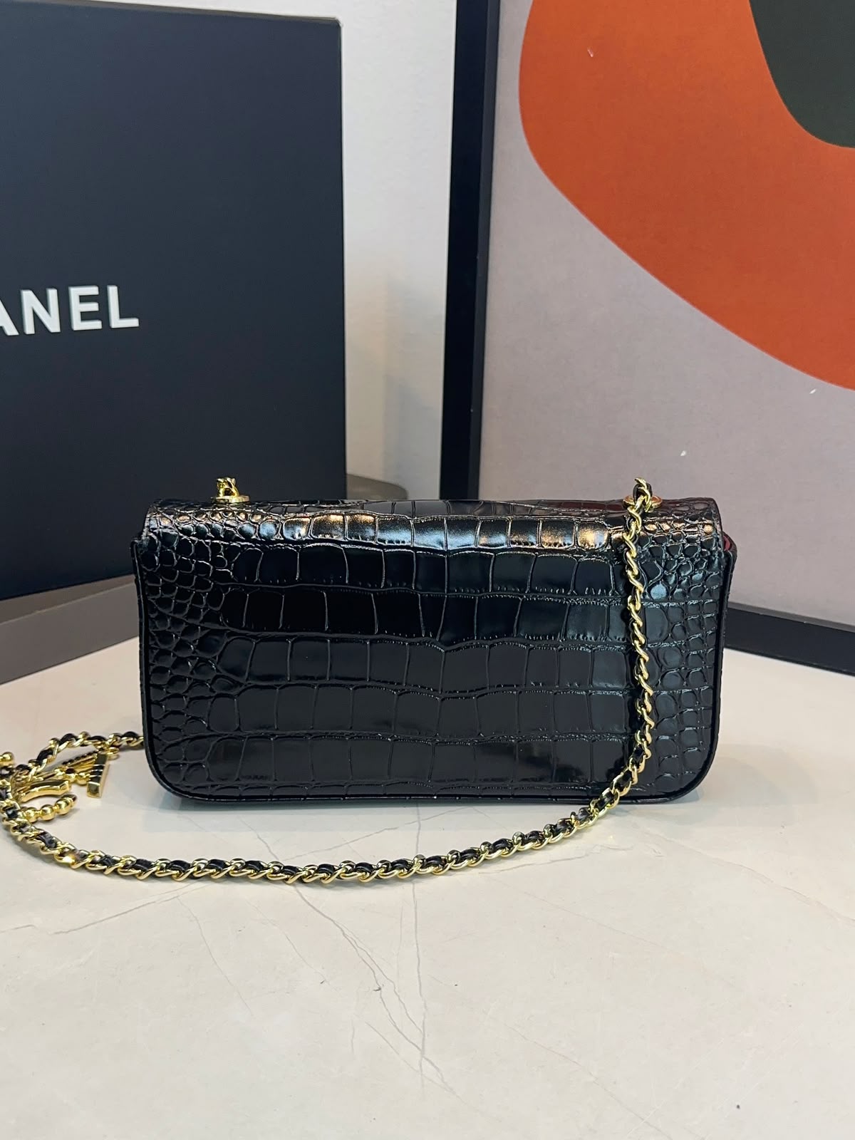 Bolsa Chanel Tiracolo flap Croco - Imagem 5