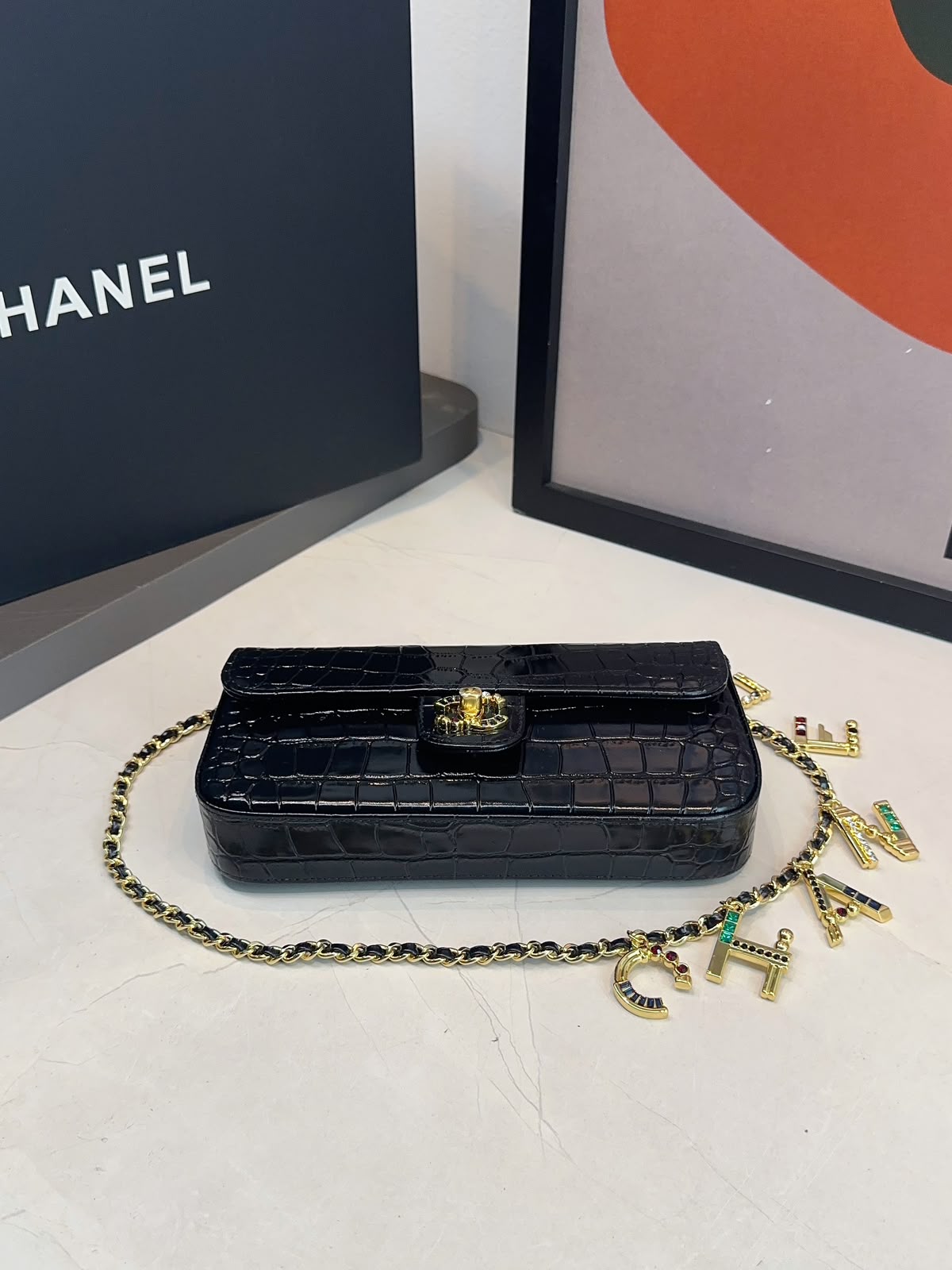 Bolsa Chanel Tiracolo flap Croco - Imagem 12