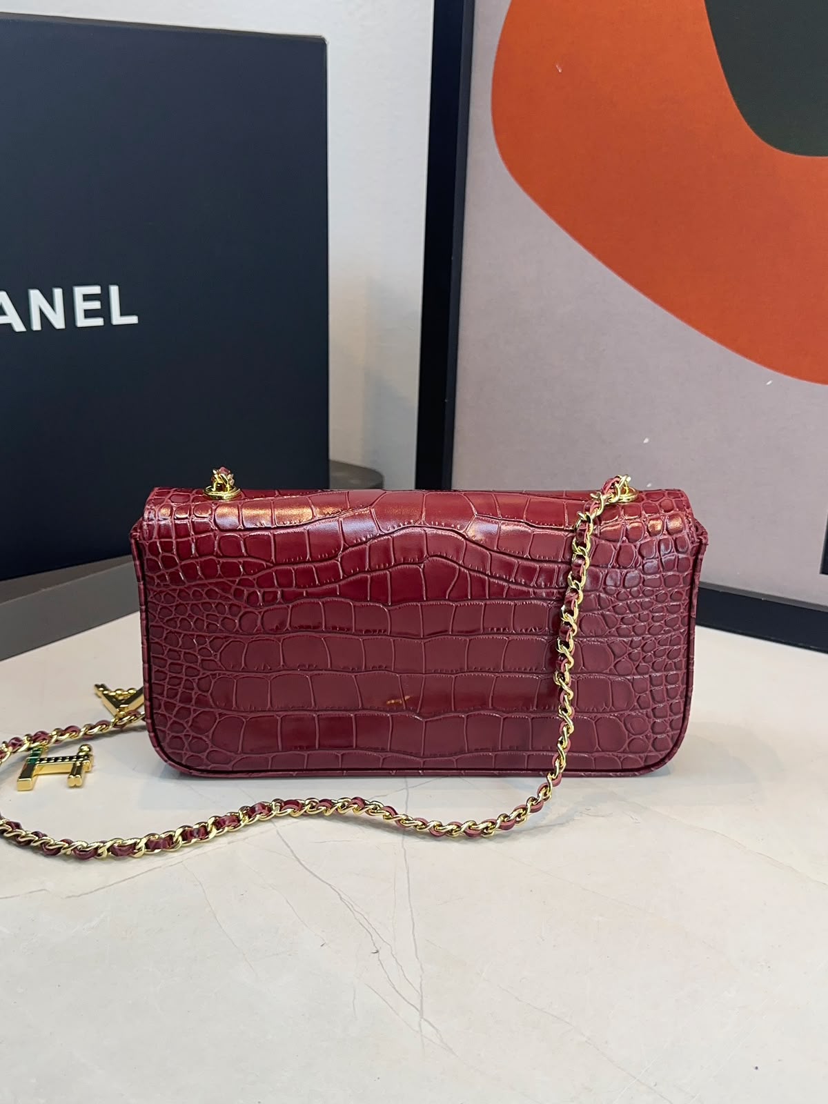 Bolsa Chanel Tiracolo flap Croco - Imagem 13