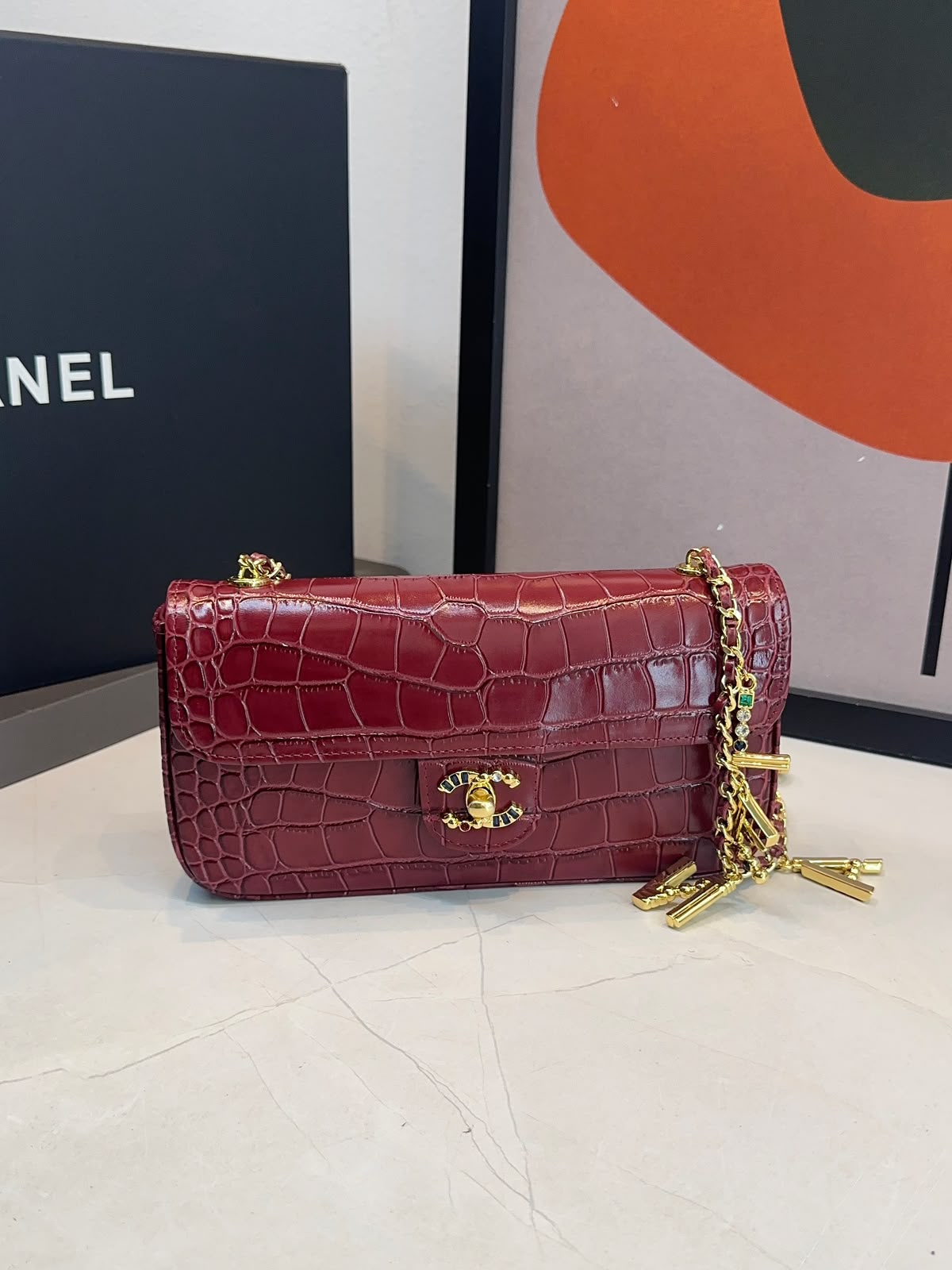 Bolsa Chanel Tiracolo flap Croco - Imagem 15
