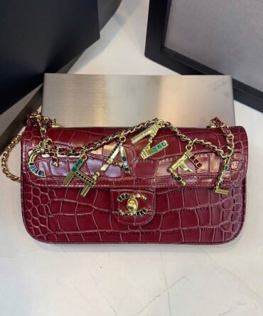 Bolsa Chanel Tiracolo flap Croco