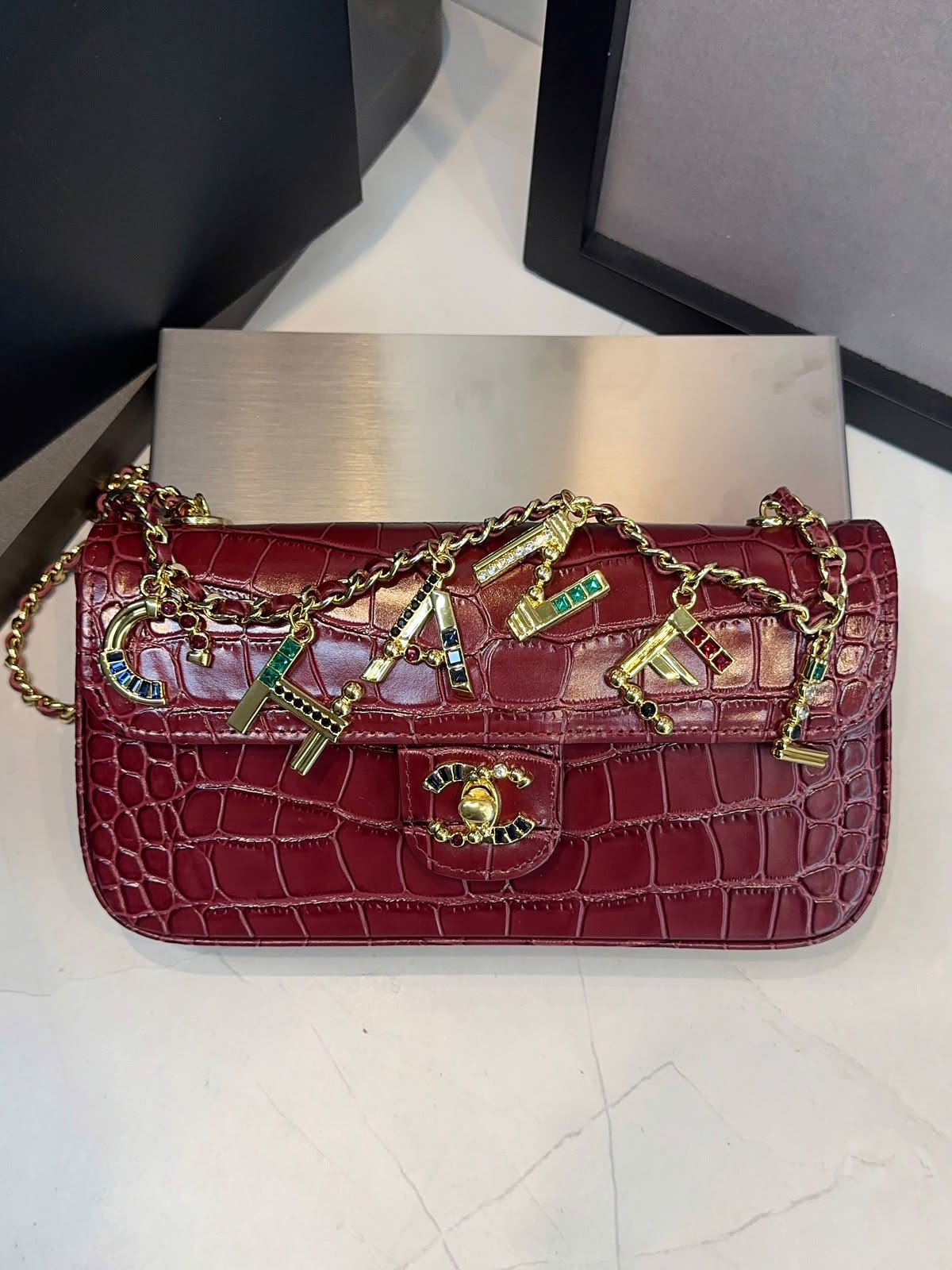 Bolsa Chanel Tiracolo flap Croco
