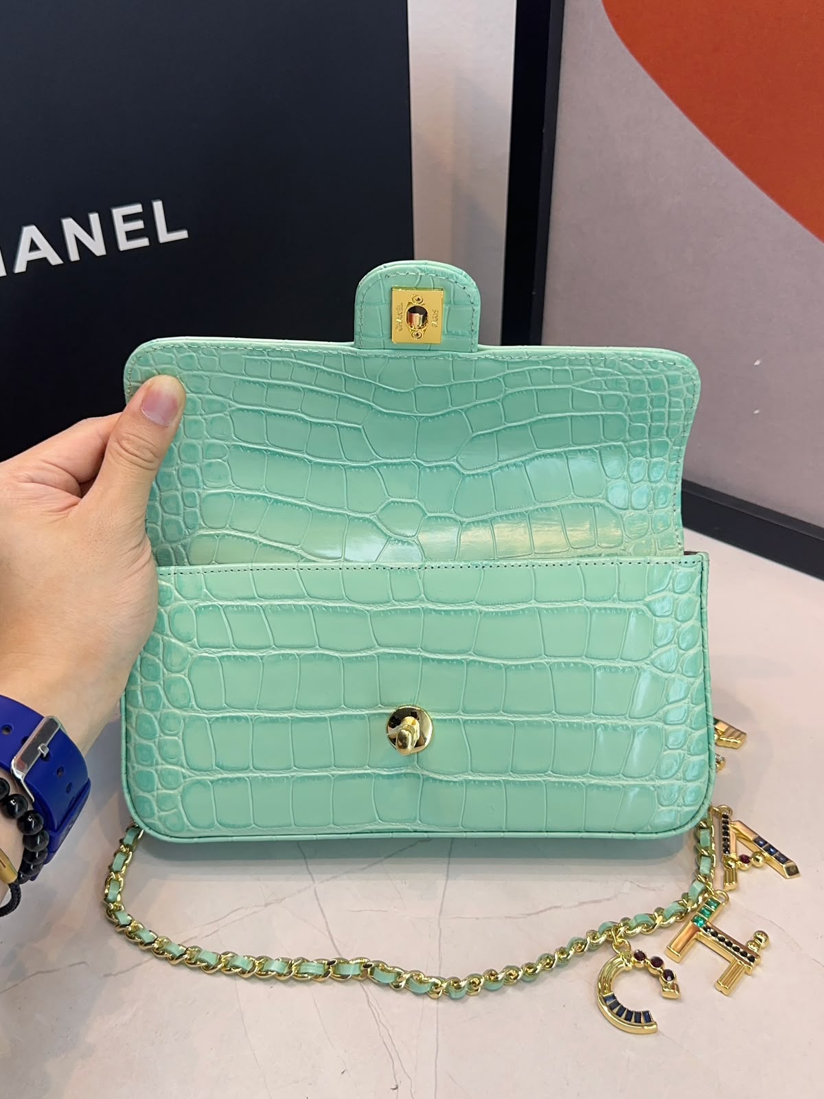 Bolsa Chanel Tiracolo flap Croco - Imagem 31