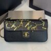 Bolsa Chanel Tiracolo flap Caviar-Preto/Dourado