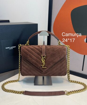 Bolsa Saint Laurent College Camurça