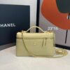 Bolsa Chanel Vanity Grande Com Corrente-Bege