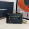 Bolsa Chanel Vanity Grande Com Corrente-Preto