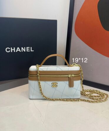 Bolsa Chanel Vanity Jeans e Couro