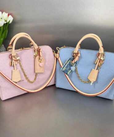 Bolsa LV Speedy Soft 30 Couro Avestruz
