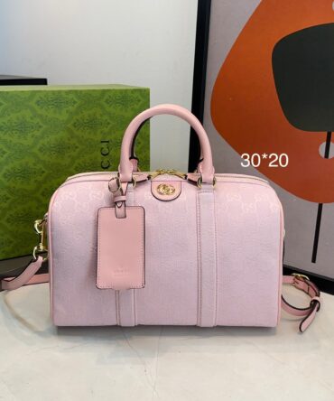 Bolsa Gucci Boston Média Ophidia Rosa