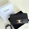 Bolsa Celine Triomphe Folio Média-Preto/Dourado