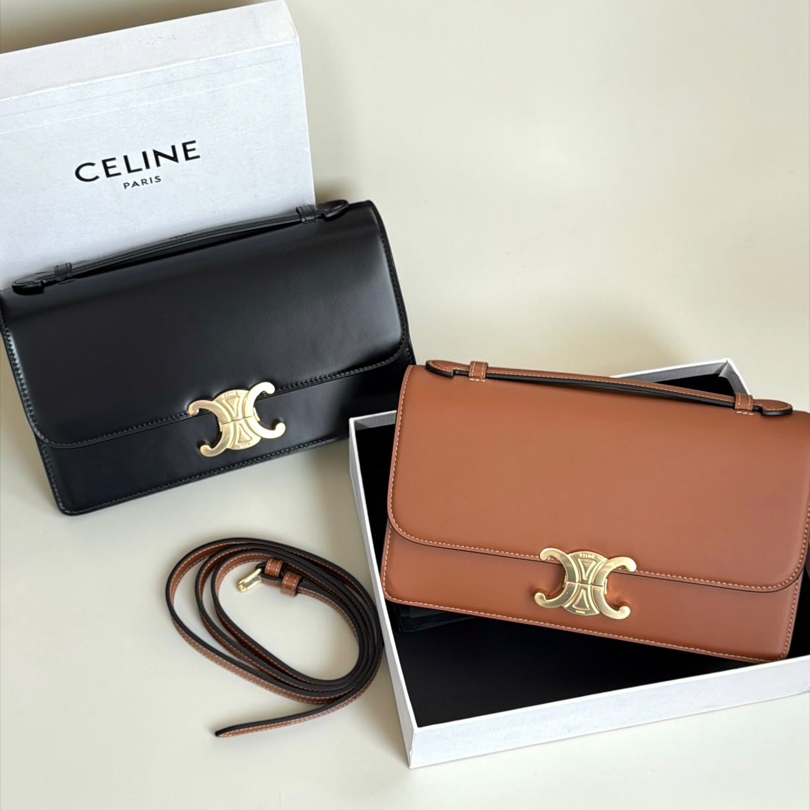 Bolsa Celine Triomphe Folio Média - Imagem 4