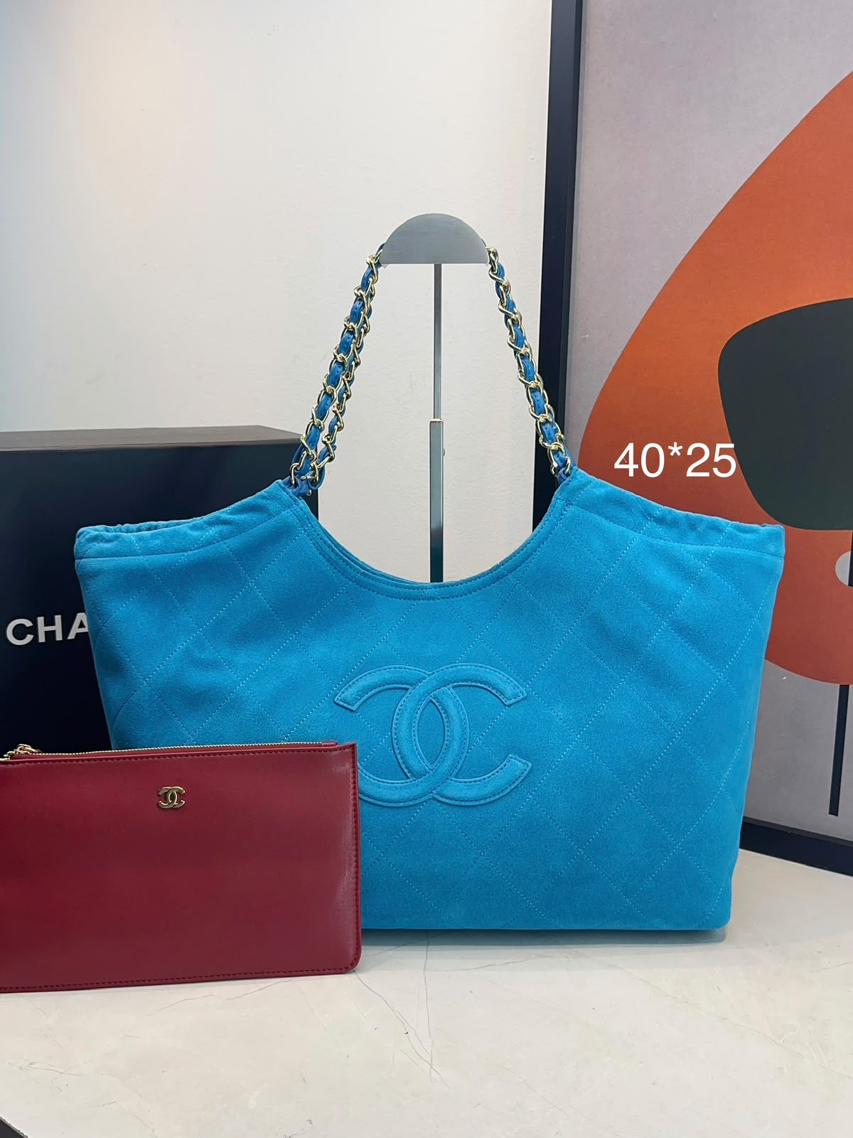 Bolsa Chanel Shopping Suede - Imagem 3