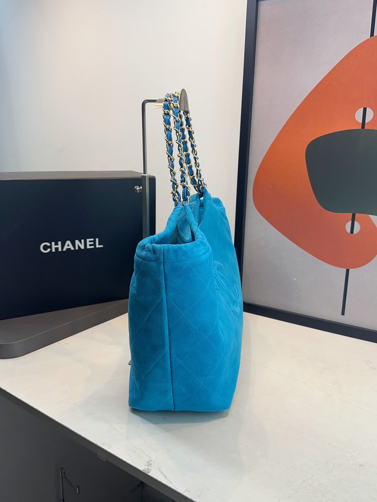 Bolsa Chanel Shopping Suede - Imagem 4