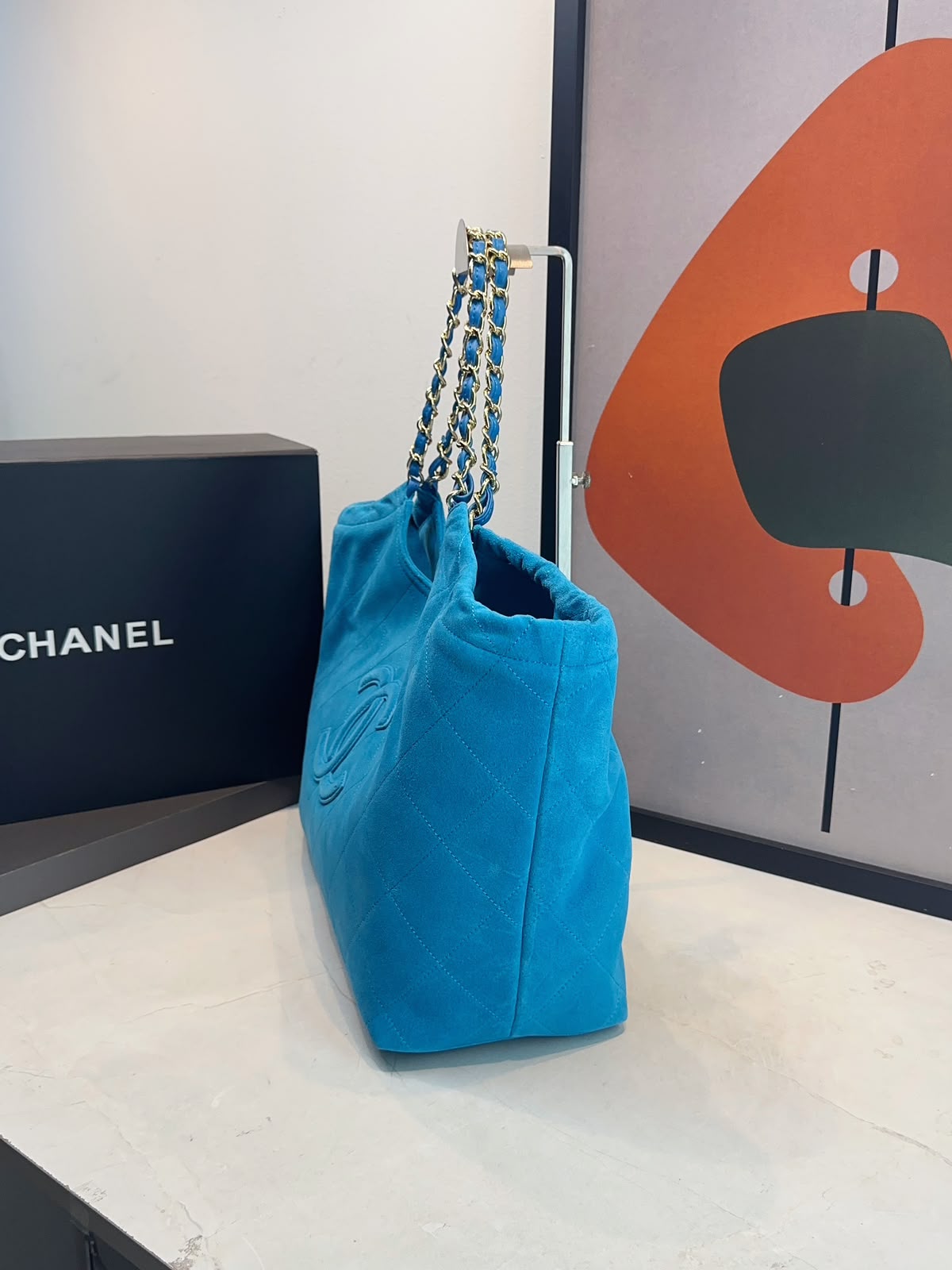 Bolsa Chanel Shopping Suede - Imagem 9