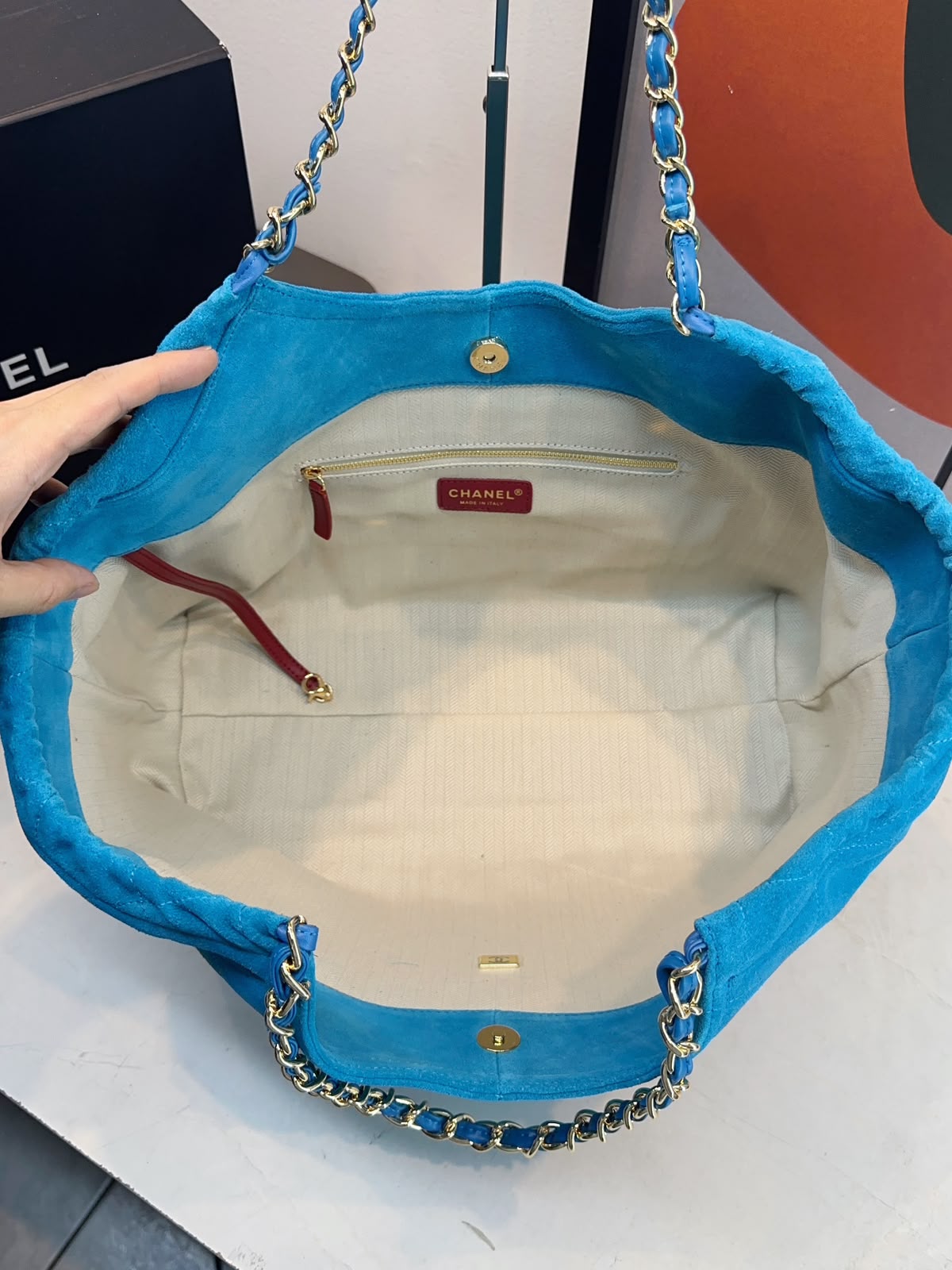 Bolsa Chanel Shopping Suede - Imagem 11