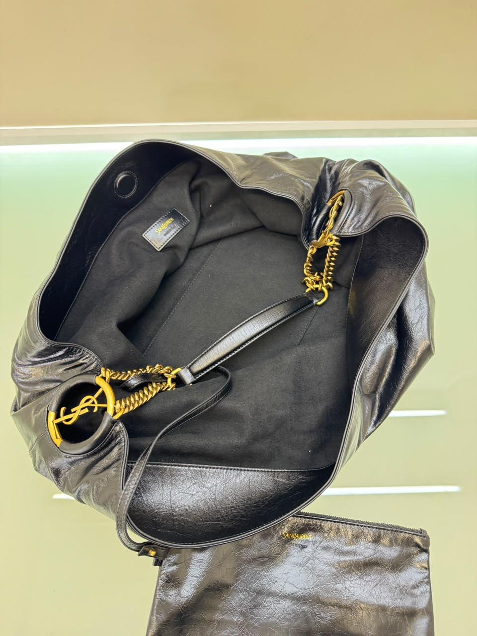 Bolsa Ysl Hobo Hortense Em Couro - Imagem 3