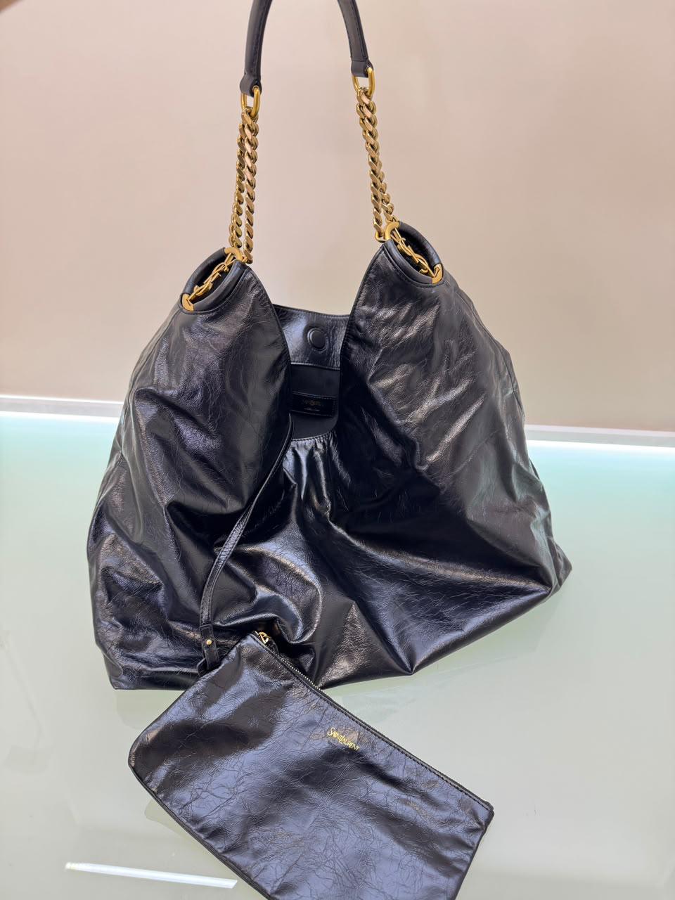 Bolsa Ysl Hobo Hortense Em Couro