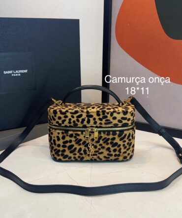 Bolsa YSL Necessáire Gaby Em Camurça Onça