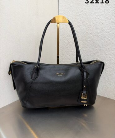 Bolsa Prada Tote Ouvert De Couro